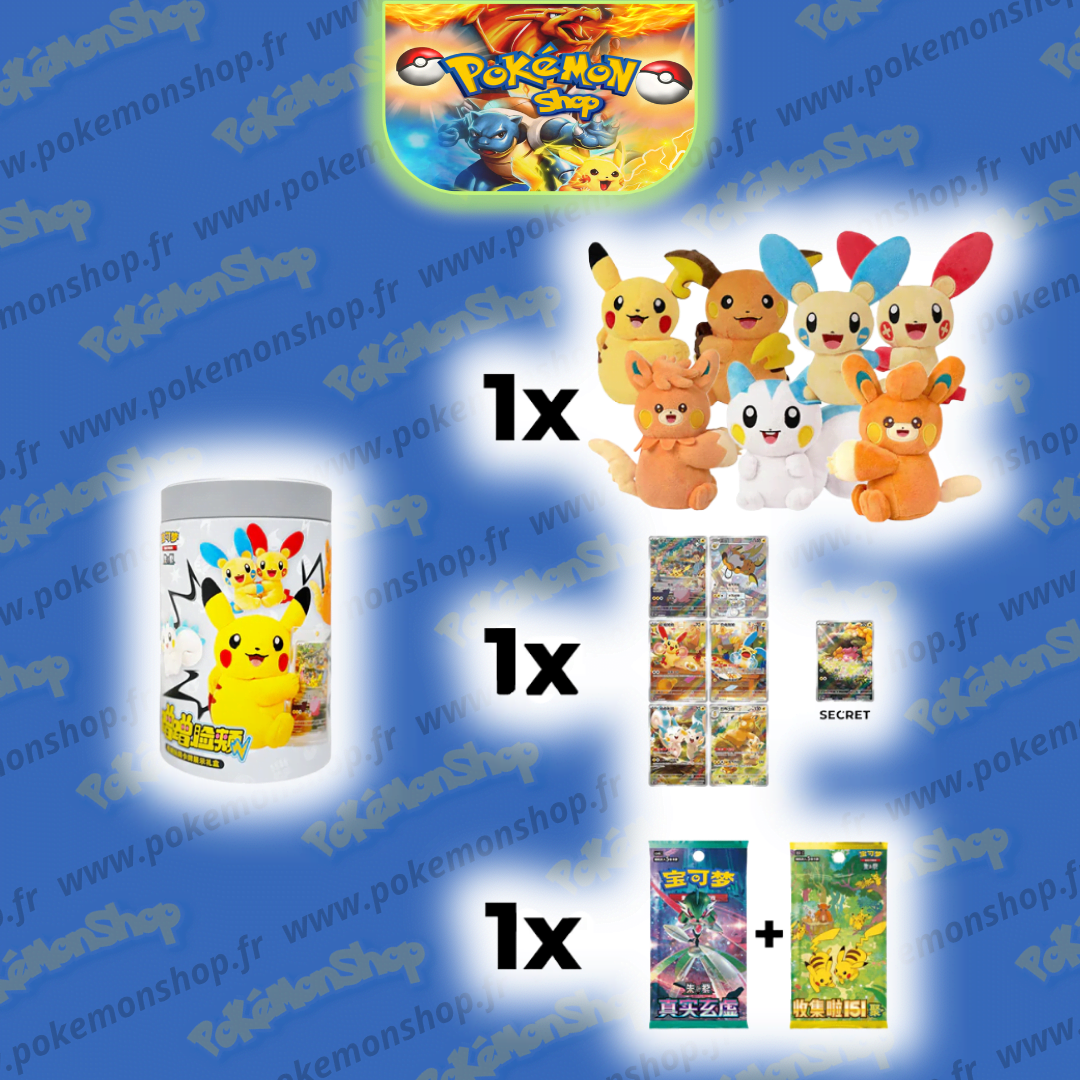 Pokémon Coffret Peluche Collection 151 Chinois Neuf Scellé (modèle aléatoire)