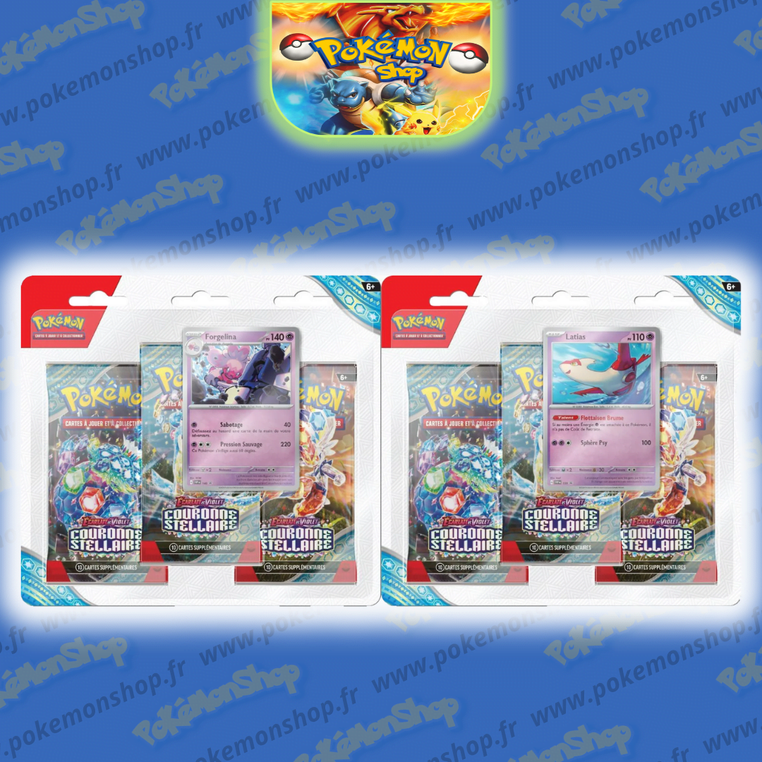 Pokémon Tripacks EV07 Lot x2 Couronne Stellaire