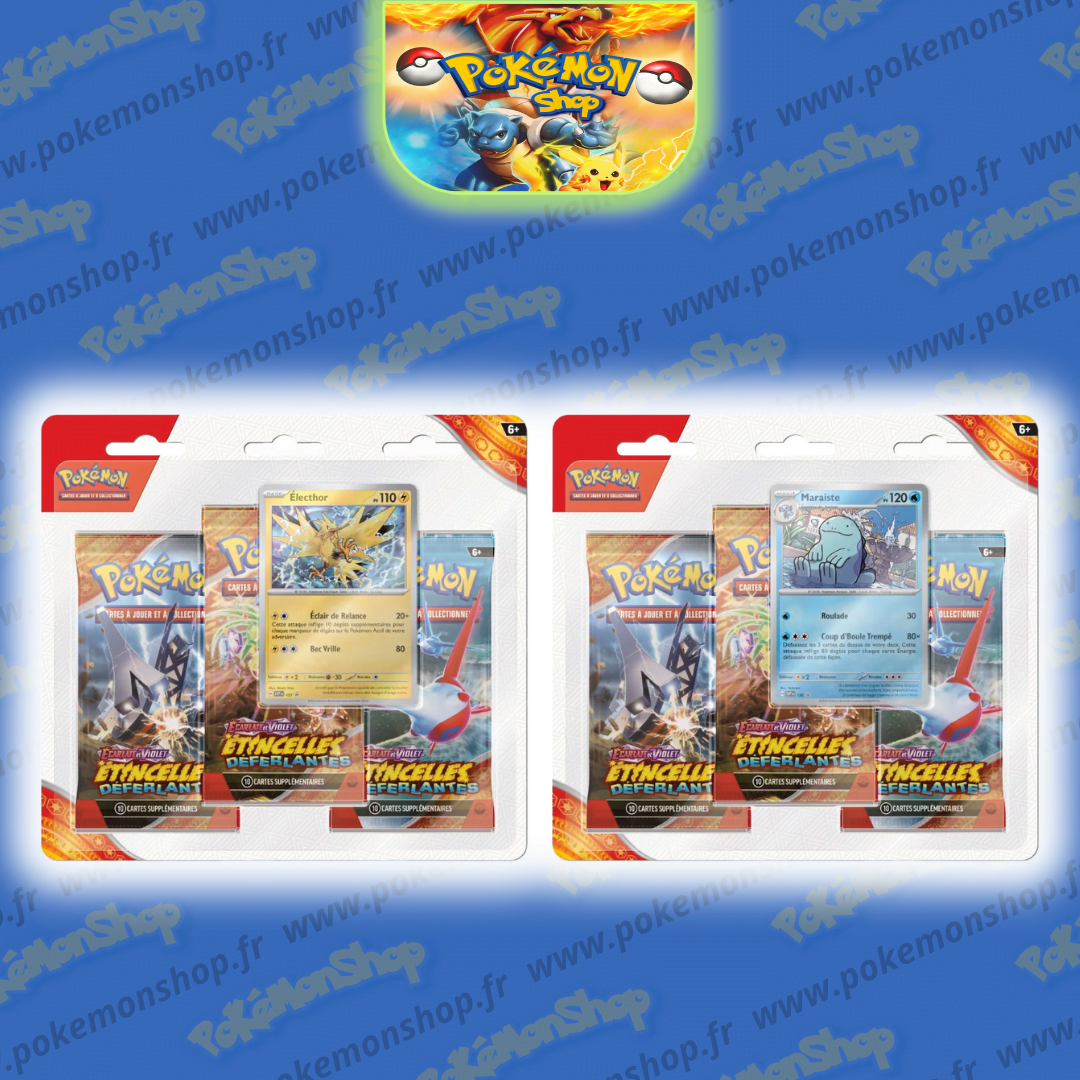 Pokémon EV08 Etincelles Déferlantes LOT de 2 Tripacks