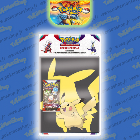Pokémon Portfolio Pikachu + Booster EV01 Ecarlate et Violet Fr
