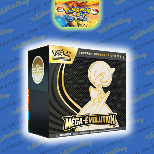 Partager Pokémon Coffret ETB ME01 Méga Evolution Gardevoir Officiel Fr  préco