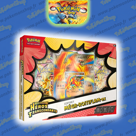 Pokémon Coffret ME2.5 Méga Roitiflam Héros Transcendants Fr