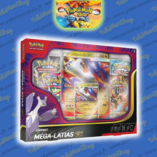 Partager Pokémon Coffret Mega Latias Ex ME01 Officiel Fr préco