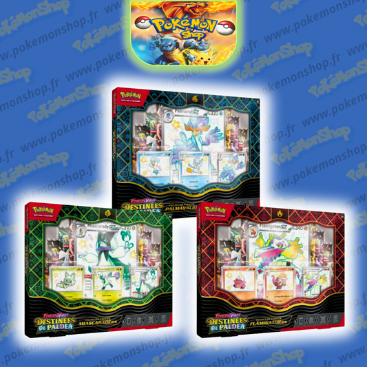 Pokémon Lot x3 Coffrets Premium EV4.5 Destinés de Paldea