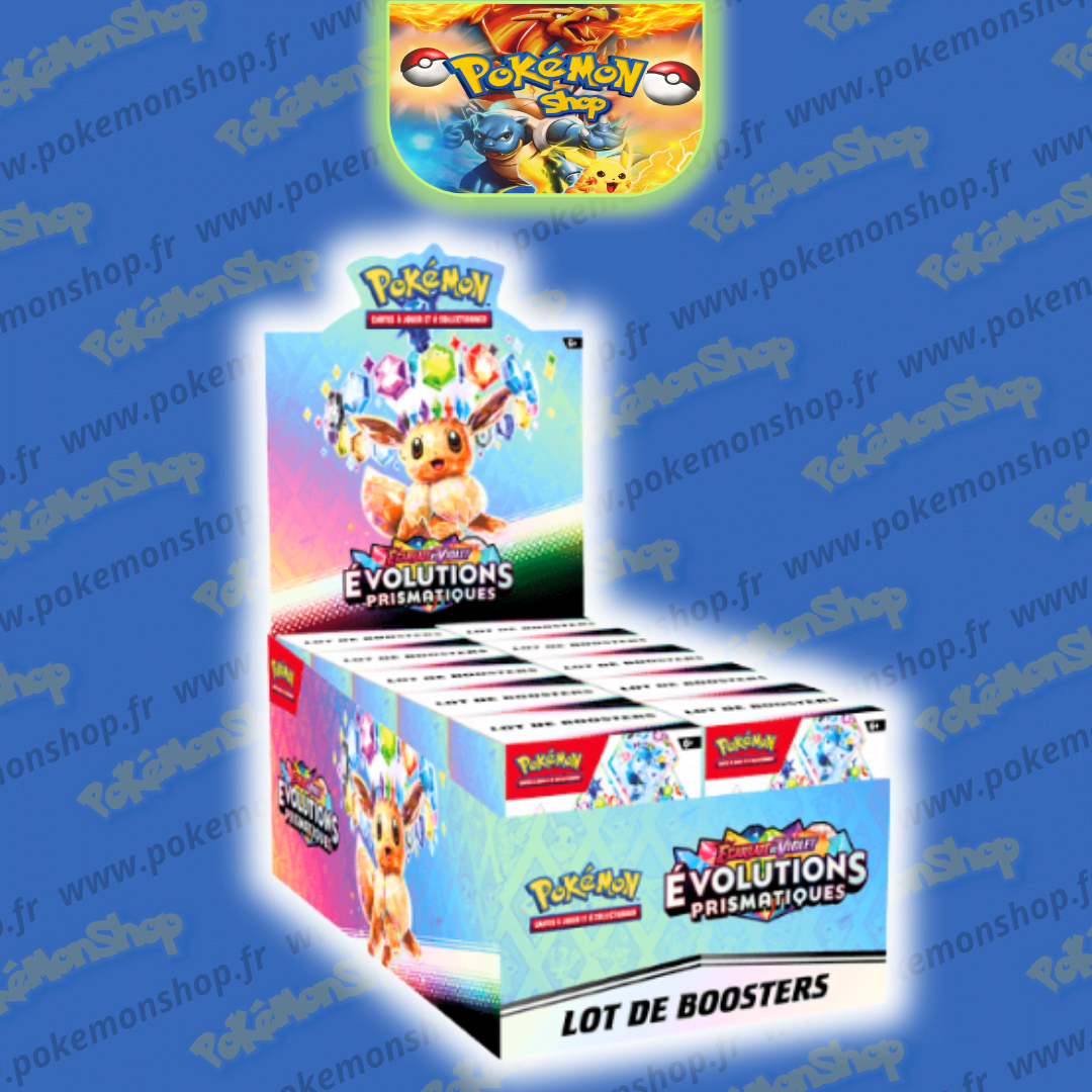 Pokémon Display Bundle EV8.5 Evolutions Prismatiques Fr Neuf + Protection Acrylique