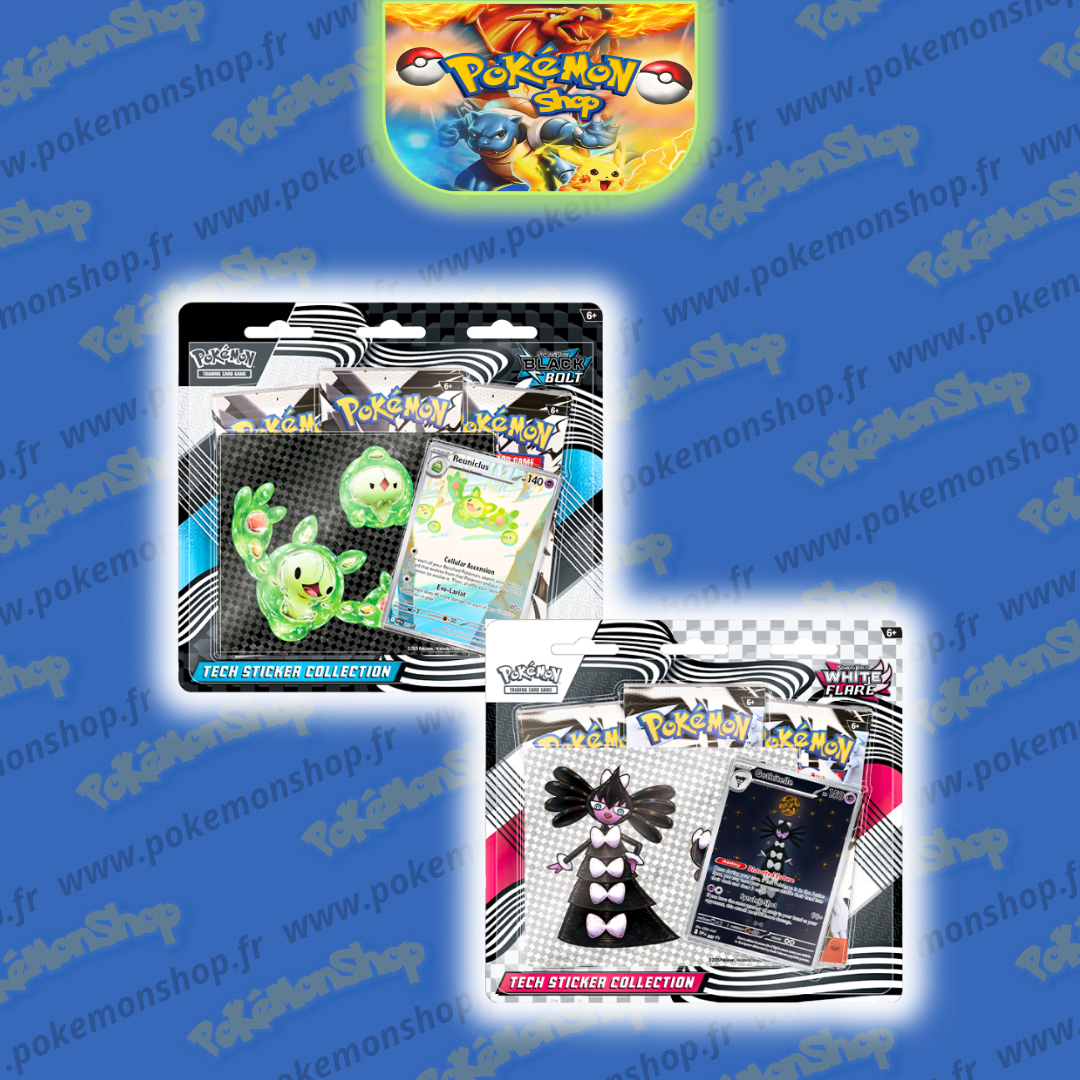 Pokémon Lot x2 Tripack EV10.5 Flamme Blanche/Foudre Noire